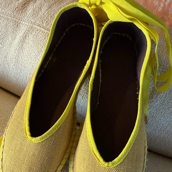 Flabelus Yellow Espadrille Flats - Picture 4 of 5